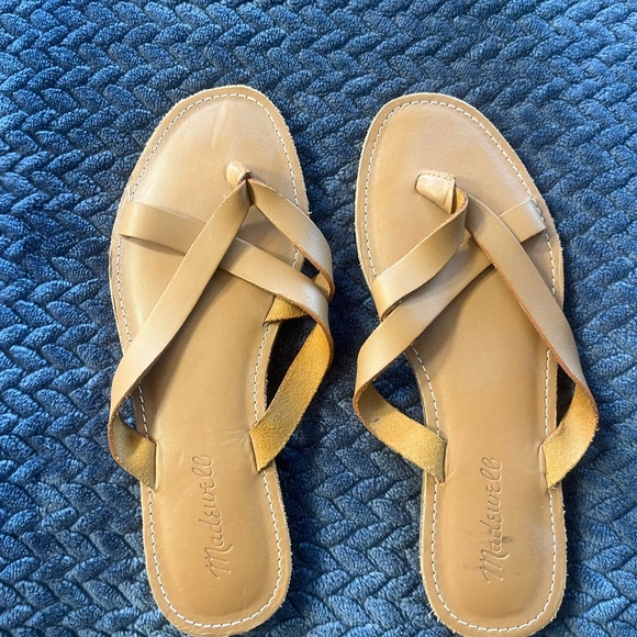 New Madewell Boardwalk Leather Sandal - Picture 2 of 3